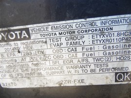 2014 Toyota Prius Gray 1.8L AT #Z24737